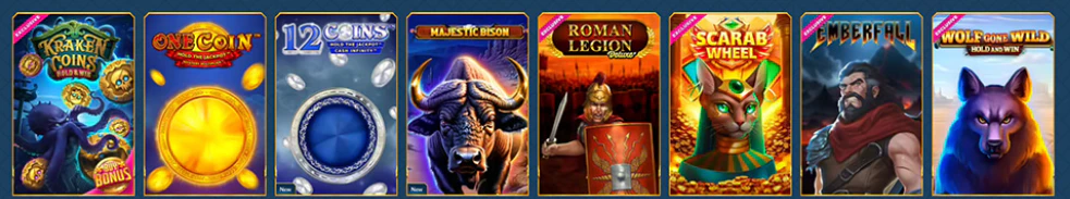 Selección de tragamonedas online y juegos de slots disponibles en Ocean Spin Casino